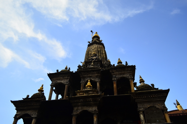 安静的尼泊尔清晨神庙图片