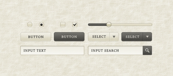 米奇色网页勾选框进度条按钮搜索框素材