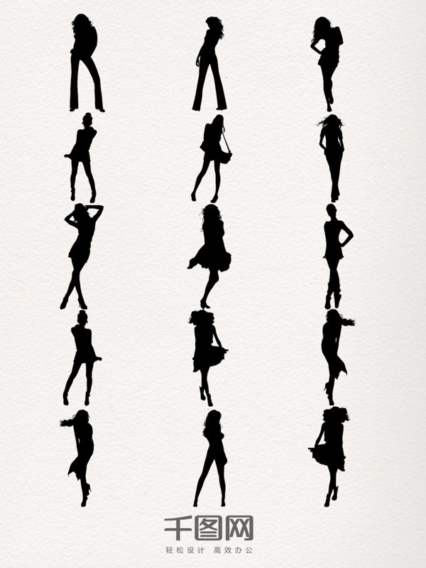 一组跳舞的女人图案