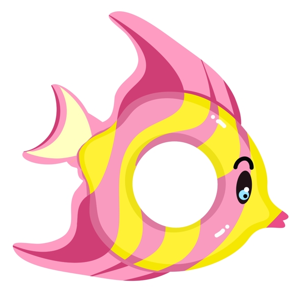 夏季彩色鱼形可爱游泳圈