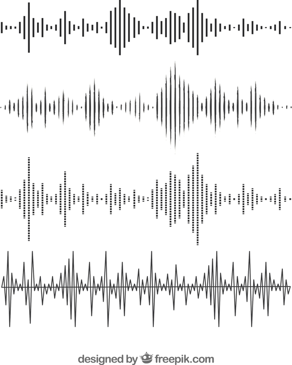 各种声波图形平面设计素材