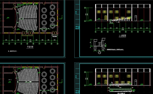 礼堂建筑施工图图片