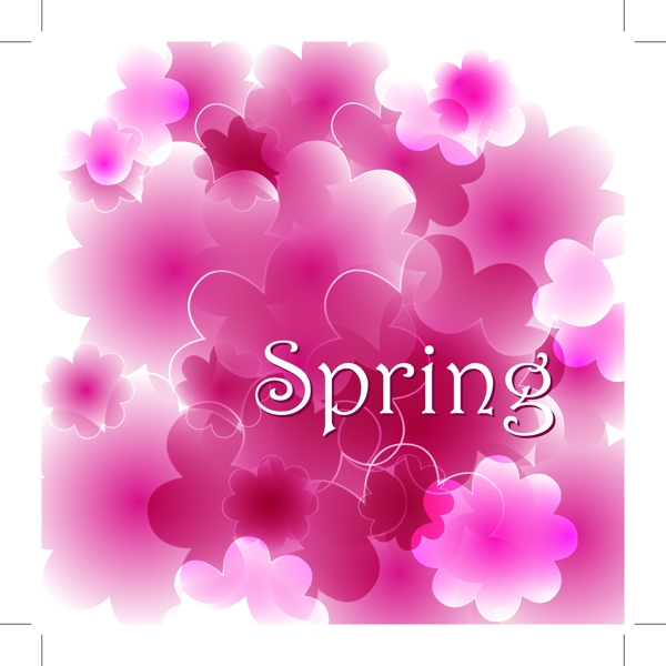 spring春天概念背景矢量素材
