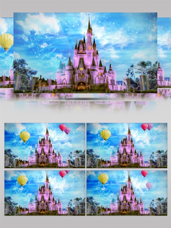 粉色城堡高清视频素材