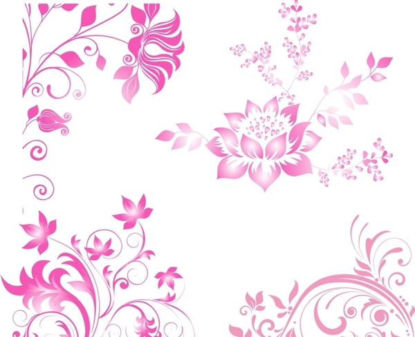 粉色花纹
