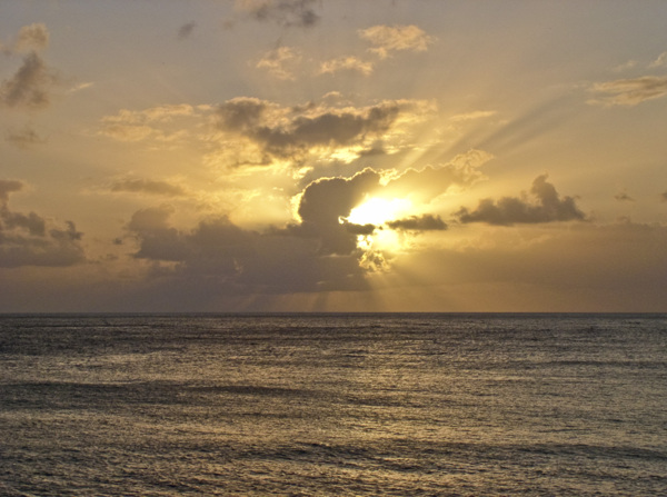 夕阳海景图片