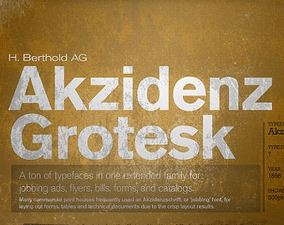 世界100佳英文商业字体07AkzidenzGrotesk