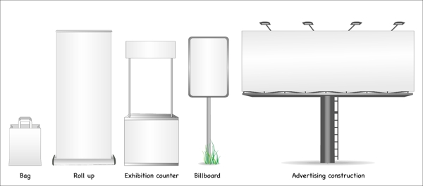 矢量素材空白广告牌