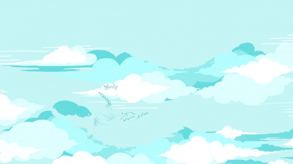 清新海岛云朵背景素材