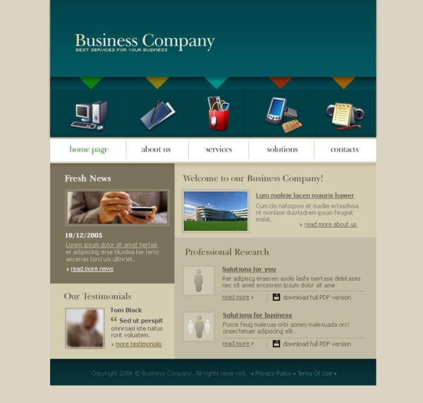 国外企业站web界面设计图片