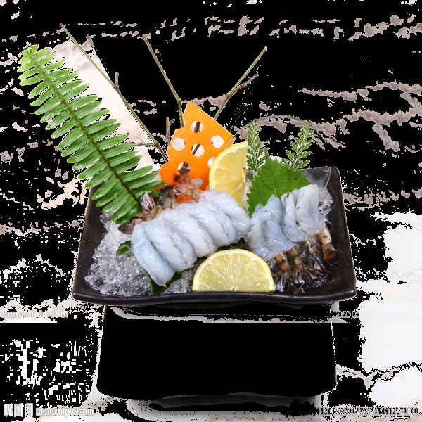 精致虾仁日式料理美食产品实物