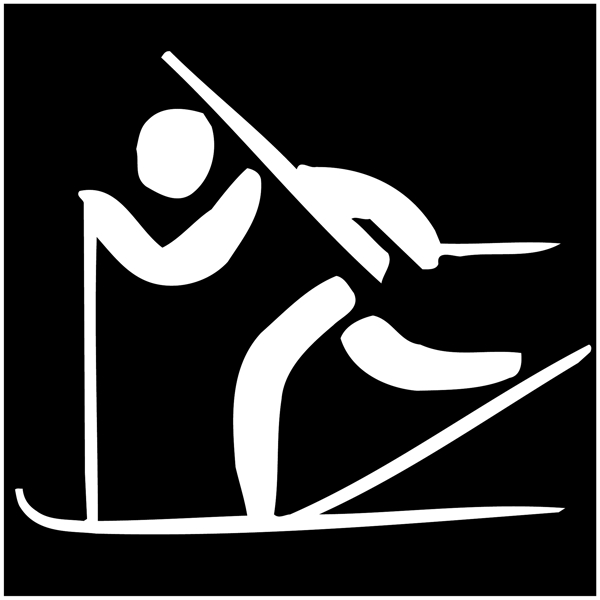 滑雪人物运动矢量图