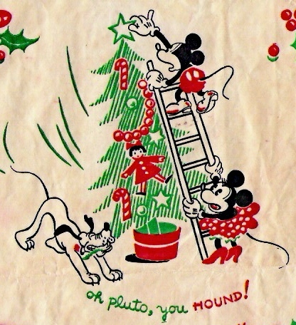 位图卡通动物米老鼠圣诞树可爱卡通免费素材