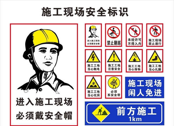 施工现场安全标志图片