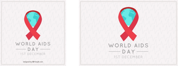 优雅的红丝带背景世界艾滋病日