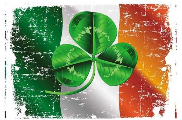 爱尔兰国旗插画