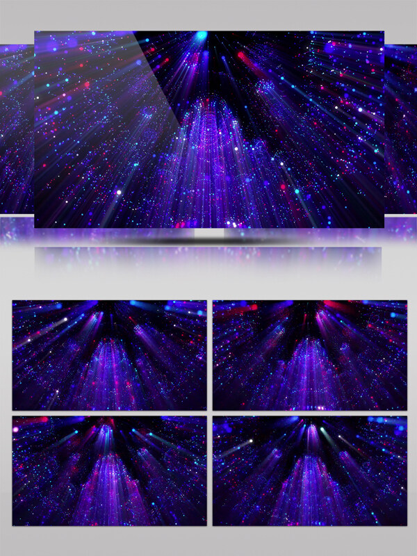 4K炫酷紫色粒子扫光舞台led背景视频
