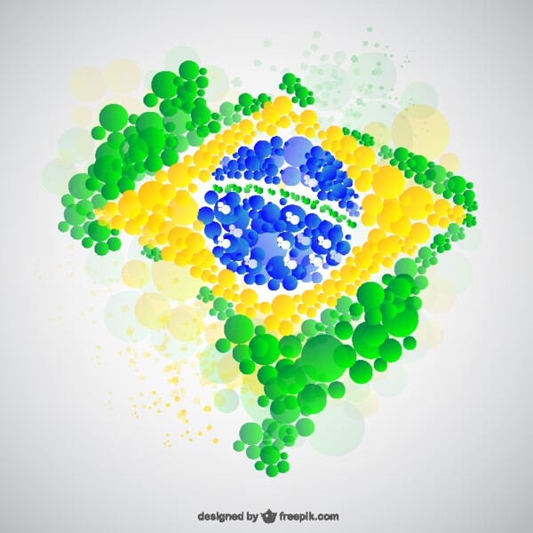 巴西地图制造的泡沫