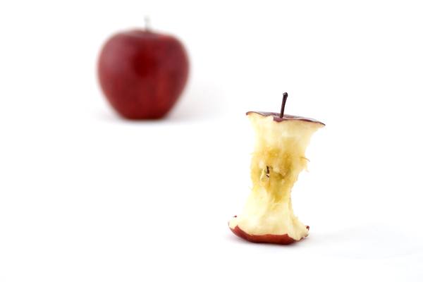 苹果和苹果核图片