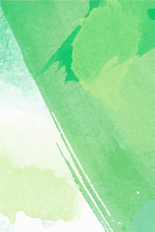 绿色水彩风手绘渐变海报背景