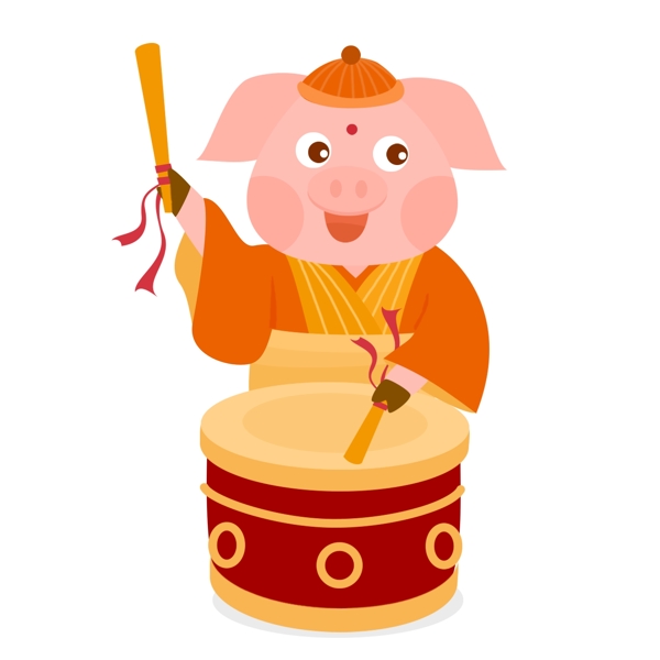 2019新年传统节日中国风猪新年春节猪年