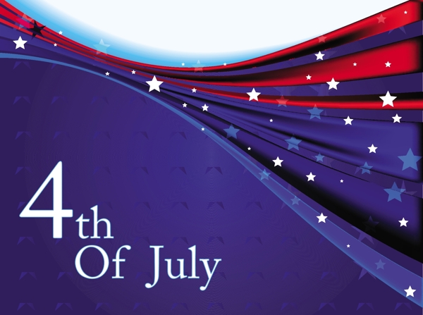 美国国旗有星星和波背景象征着第四七月独立日