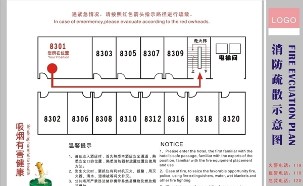 消防疏散示意图