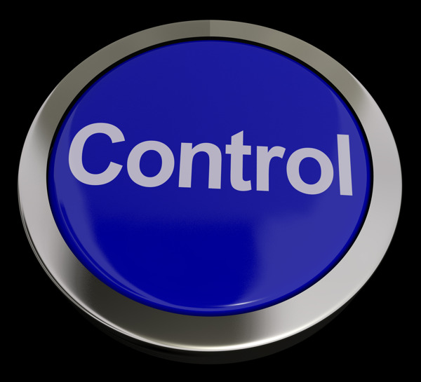 控制按钮或蓝色的遥控开关
