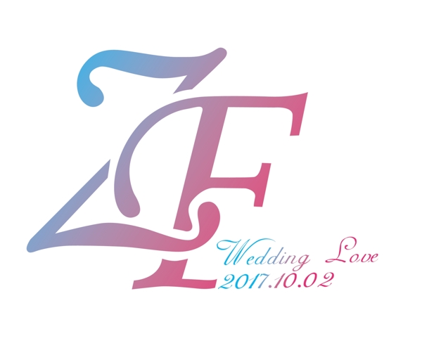 zf婚字母logo设计