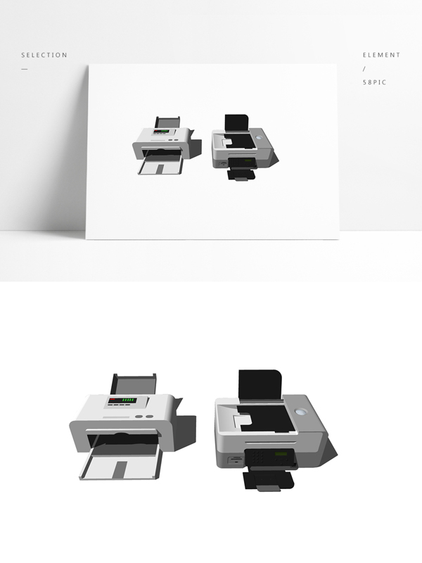 两个桌面打印机模型