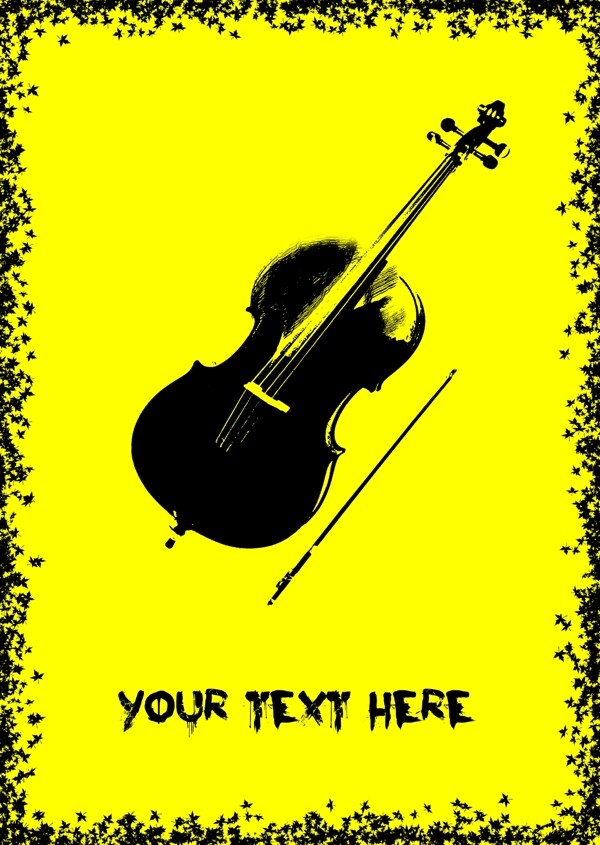 简约乐器海报