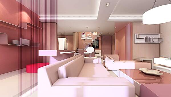 粉色客厅环境设计