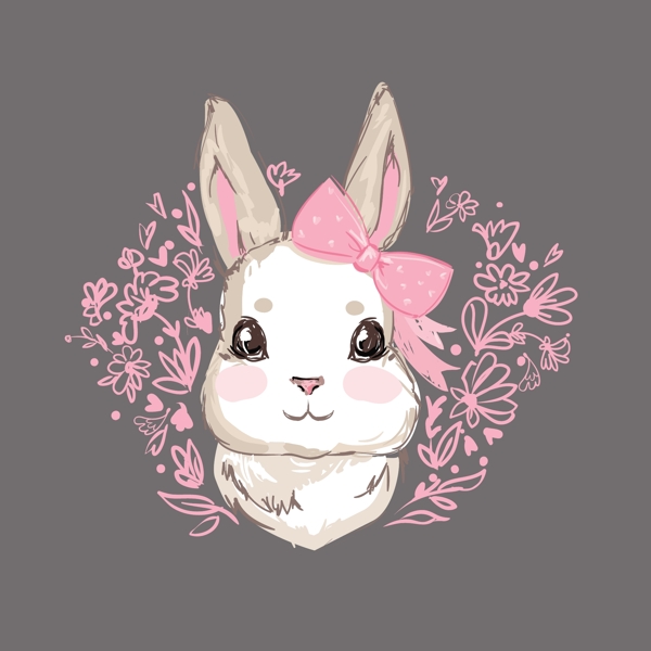 小兔子粉粉的图案设计