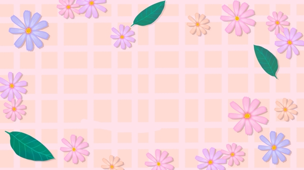 简约粉色花朵背景素材