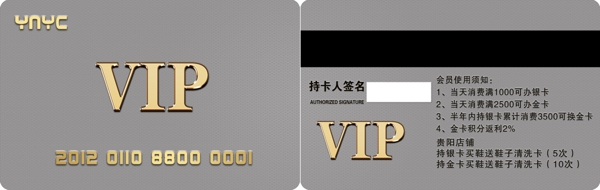 银色大气VIP卡模板