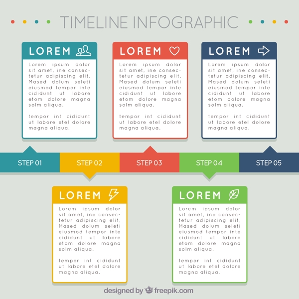 丰富多彩的时间轴图表模板