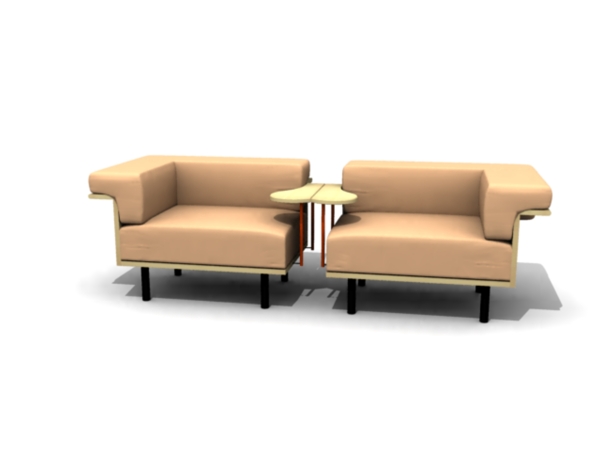 公装家具之公共座椅0653D模型