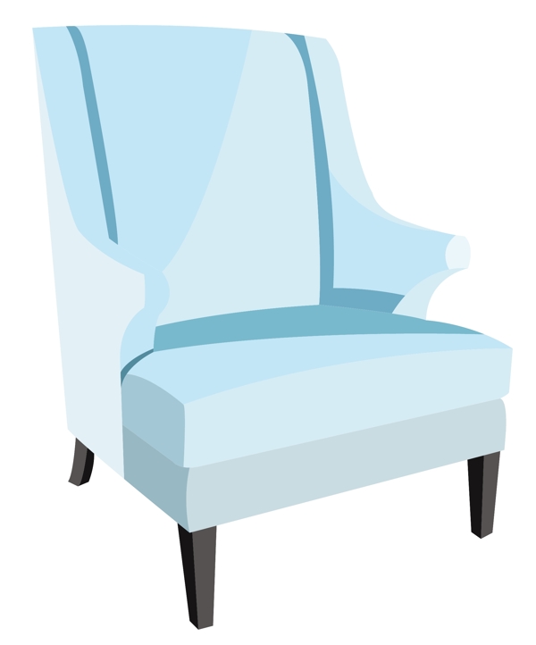 蓝色家具沙发