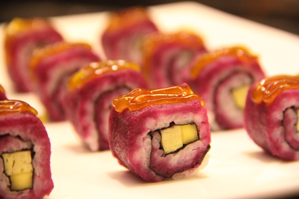 紫薯寿司图片