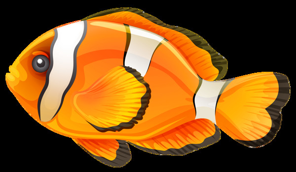 手绘卡通热带鱼类免抠png透明图层素材