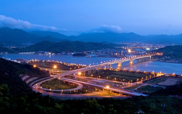 宁波大榭立交桥夜景图片