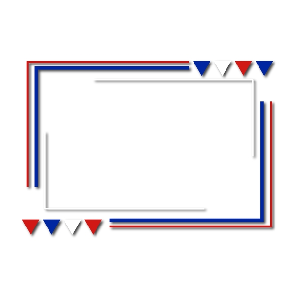 蓝色白色和红色边境文本框