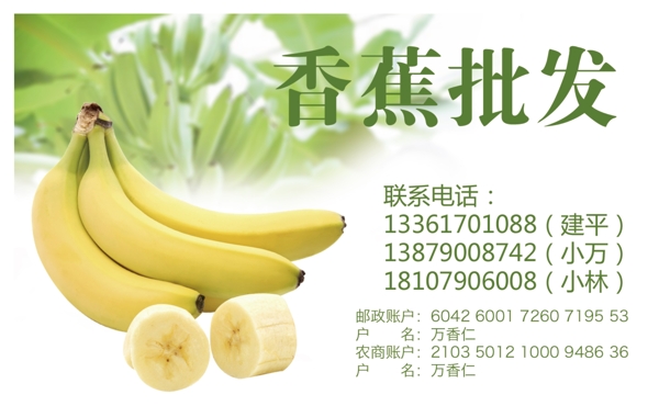 香蕉批发名片