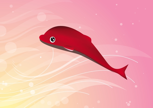 红色小海豚图片