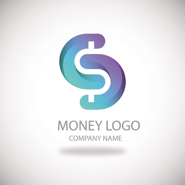现代金钱商标概念logo模板