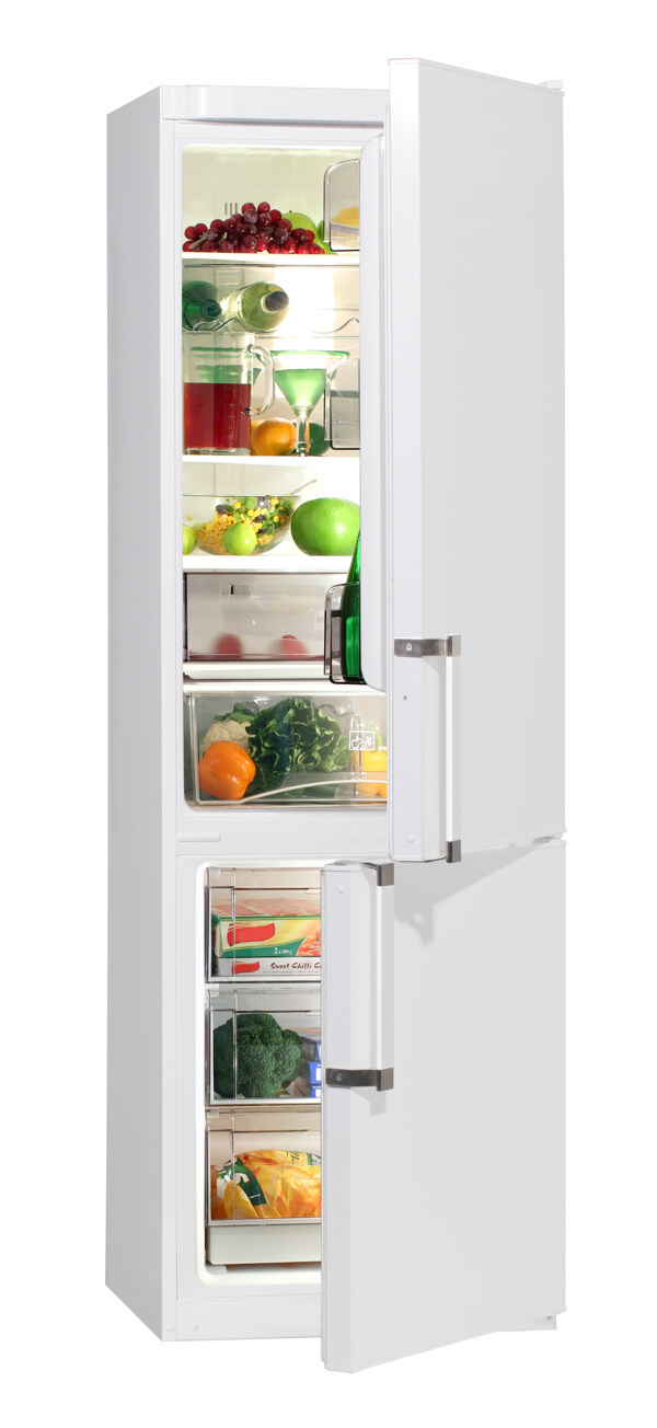 装满食物和水果的电冰箱图片