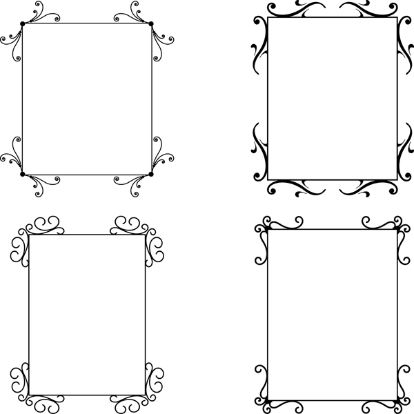 各种方形装饰边框