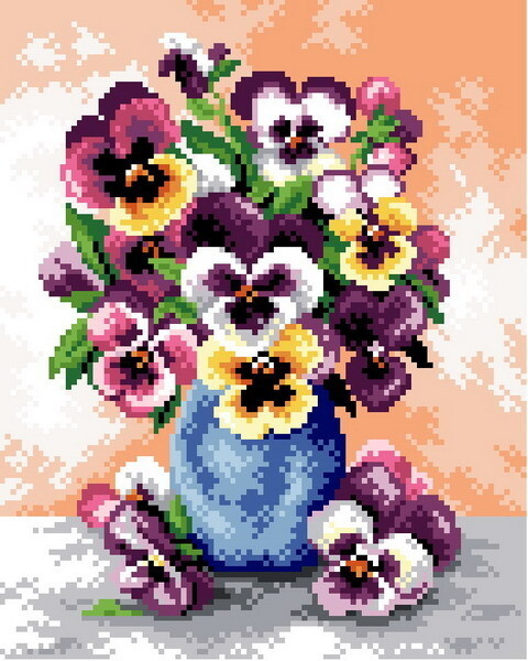 花瓶花朵十字绣