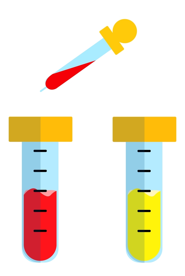 卡通滴剂试管插图