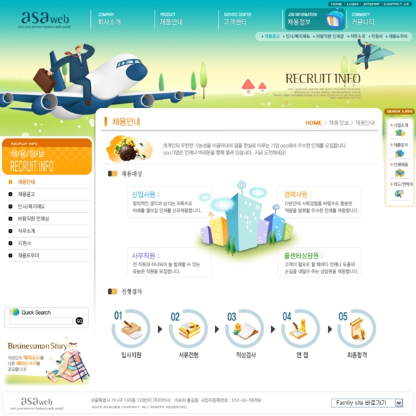 韩文电子商务网页模板图片
